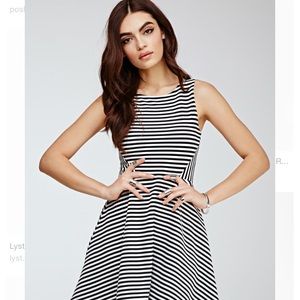 black and white forever 21 dress
